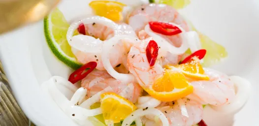 La recette de Magellan, ceviche d'espadon au citron vert à la péruvienne